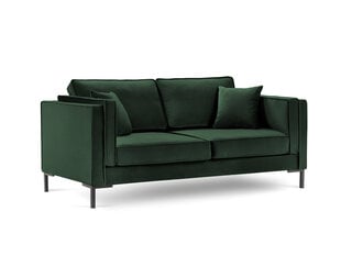 Двухместный бархатный диван Milo Casa Luis, темно-зеленый цена и информация | Диваны | kaup24.ee