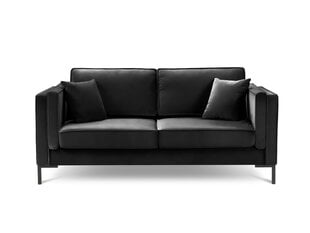 Двухместный бархатный диван Milo Casa Luis, черный цена и информация | Диваны | kaup24.ee