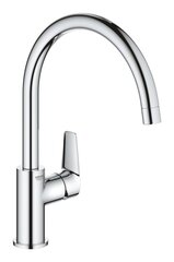 Grohe BauEdge Однорычажный смеситель для мойки с высоким изливом и диапазоном поворота 360˚, 31367001 цена и информация | Кухонные смесители  | kaup24.ee