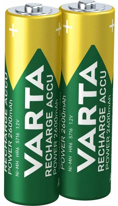 Varta Recharge Accu Power AA (HR6) laetavad akud, 2600mAh, 2 tk hind ja info | Patareid | kaup24.ee