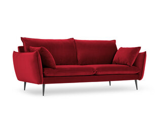 Трехместный бархатный диван Milo Casa Elio, красный/черный цена и информация | Диваны | kaup24.ee