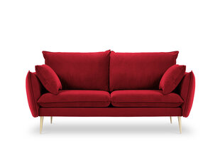 Двухместный бархатный диван Milo Casa Elio, красный/золотистый цена и информация | Диваны | kaup24.ee