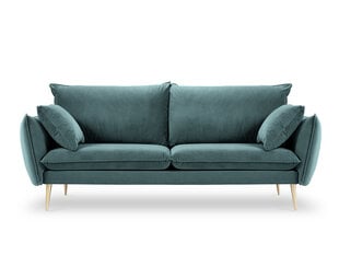 Четырехместный бархатный диван Milo Casa Elio, зеленый/золотистый цена и информация | Диваны | kaup24.ee