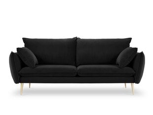 Четырехместный бархатный диван Milo Casa Elio, черный/золотистый цена и информация | Диваны | kaup24.ee