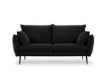 Двухместный бархатный диван Milo Casa Elio, черный