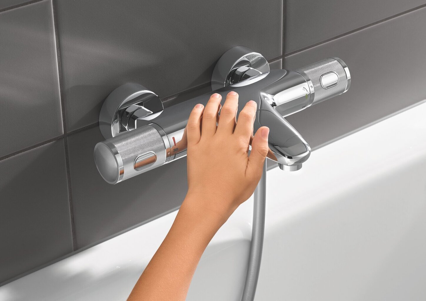 Termostaadiga vannisegisti Grohe Grohtherm 1000 Performance, kroomitud, 34779000 hind ja info | Vannitoa segistid | kaup24.ee