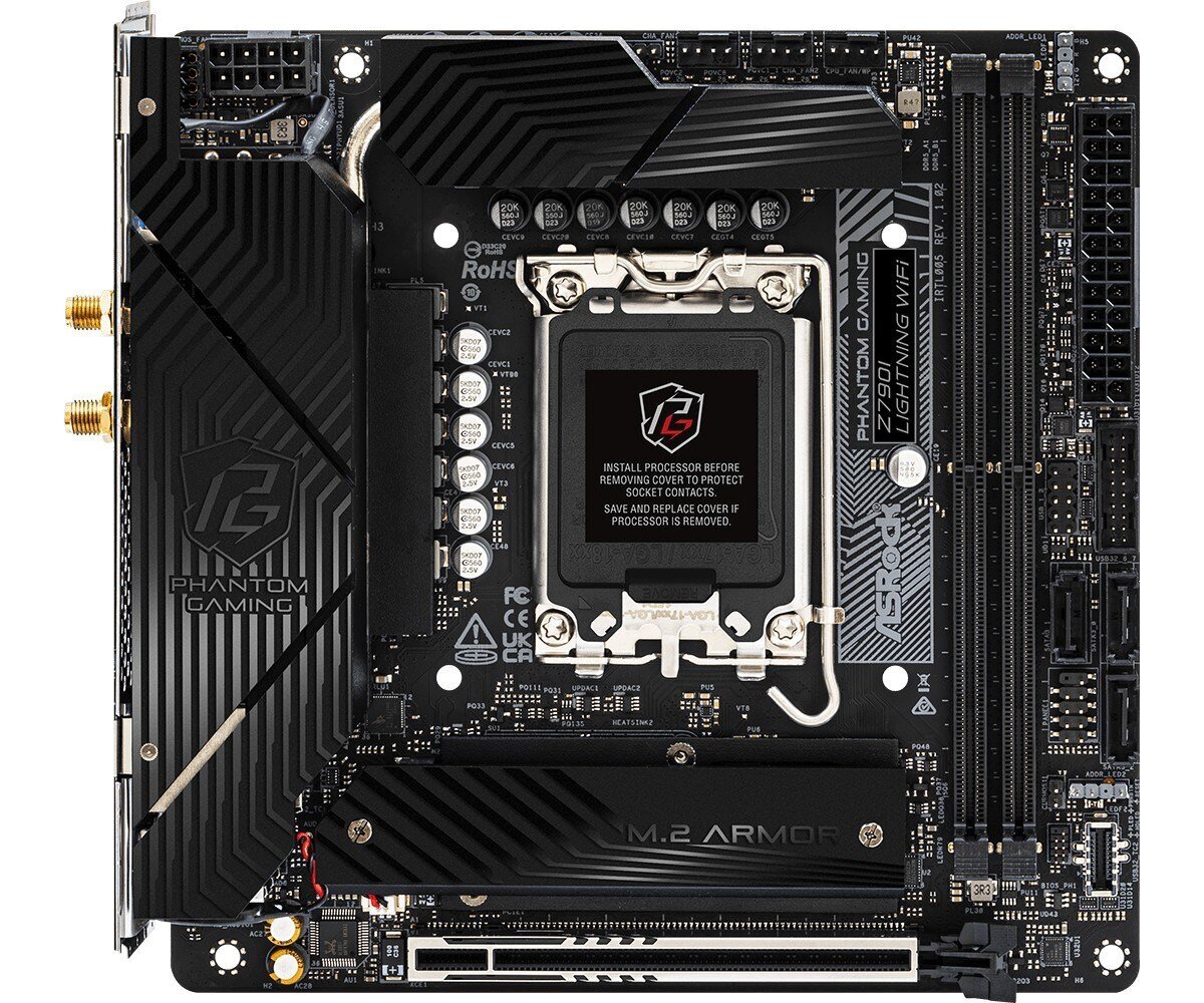 ASRock emaplaat Z790I Lightning WiFi , LGA1700 mATX ,DP DDR5 цена и информация | Emaplaadid | kaup24.ee