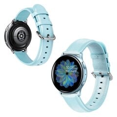 Samsung Galaxy Watch Active 2 – 44 mm ehtsast nahast kellarihm – Baby Blue Blue hind ja info | Nutikellade ja nutivõrude tarvikud | kaup24.ee