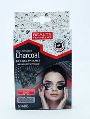 Маска-пластыри для глаз Beauty Formulas Charcoal, 6 шт цена и информация | Маски для лица, патчи для глаз | kaup24.ee