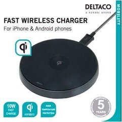 Deltaco QI-1028 10W цена и информация | Зарядные устройства для телефонов | kaup24.ee