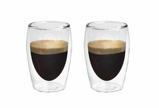 Borosilikaatklaasist espressotasside komplekt, 2 tk. цена и информация | Стаканы, фужеры, кувшины | kaup24.ee