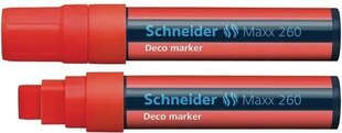 Маркер Schneider Deco Chalk 260 меловой 5+15 мм, красный цена и информация | Письменные принадлежности | kaup24.ee