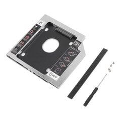 Universaalne 9,5 mm 2,5 tolli SATA–SATA 2. SSD kõvaketas Caddy alumiiniumsulamist SSD konverter CD-DVD-ROM-i draivi pesa jaoks hind ja info | Välised kõvakettad (SSD, HDD) | kaup24.ee