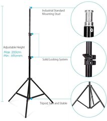 Valgustus Softbox PMS 4 Lampidega hind ja info | Fotovalgustuse seadmed | kaup24.ee