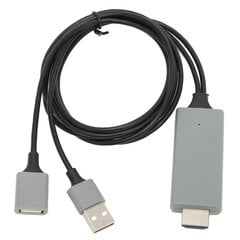 HDTV kaabli adapter 1080P HD multimeediumiliidese kaabli adapter iPhone teleri monitori projektori jaoks must hind ja info | Mobiiltelefonide lisatarvikud | kaup24.ee