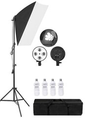 Valgustus Softbox PMS 4 Lampidega hind ja info | Fotovalgustuse seadmed | kaup24.ee