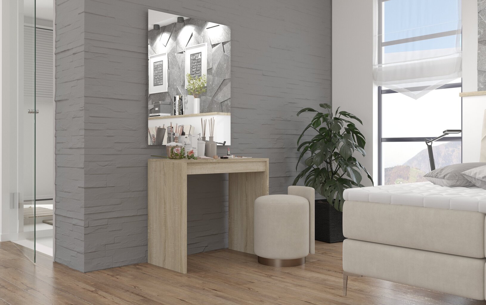 Konsoollaud Adrk Furniture Amber 1, tamme värvi цена и информация | Konsoollauad | kaup24.ee