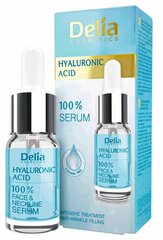 Kortsudevastane näoseerum Delia Cosmetics Hialuronic Acid 10 ml hind ja info | Näoõlid, seerumid | kaup24.ee