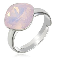 Sõrmus E-Crystal Princess Square, Opal Rose hind ja info | Sõrmused | kaup24.ee
