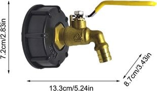 Адаптер для бака IBC 3/4'' S60x6 латунный кран клапан шланговый соединитель тонна бочка фитинг адаптер для сборщиков дождевой воды фитинг выпускной фитинг цена и информация | Ванны | kaup24.ee