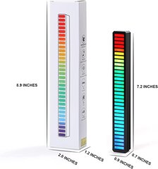 Беспроводной голосовой RGB-ритм-светильник, 32-битный измеритель уровня музыки, алюминиевая планка, голосовое управление звуком, светодиодный RGB-светильник Audio Spectrum (серебристый) цена и информация | Ванны | kaup24.ee