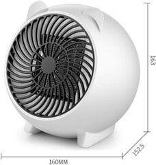 500 W ventilaator, soojendus, soojendus, kaasaskantav elektriline kütteseade Kodukütteseade sooja õhu ventilaator (valge) hind ja info | Vannid | kaup24.ee