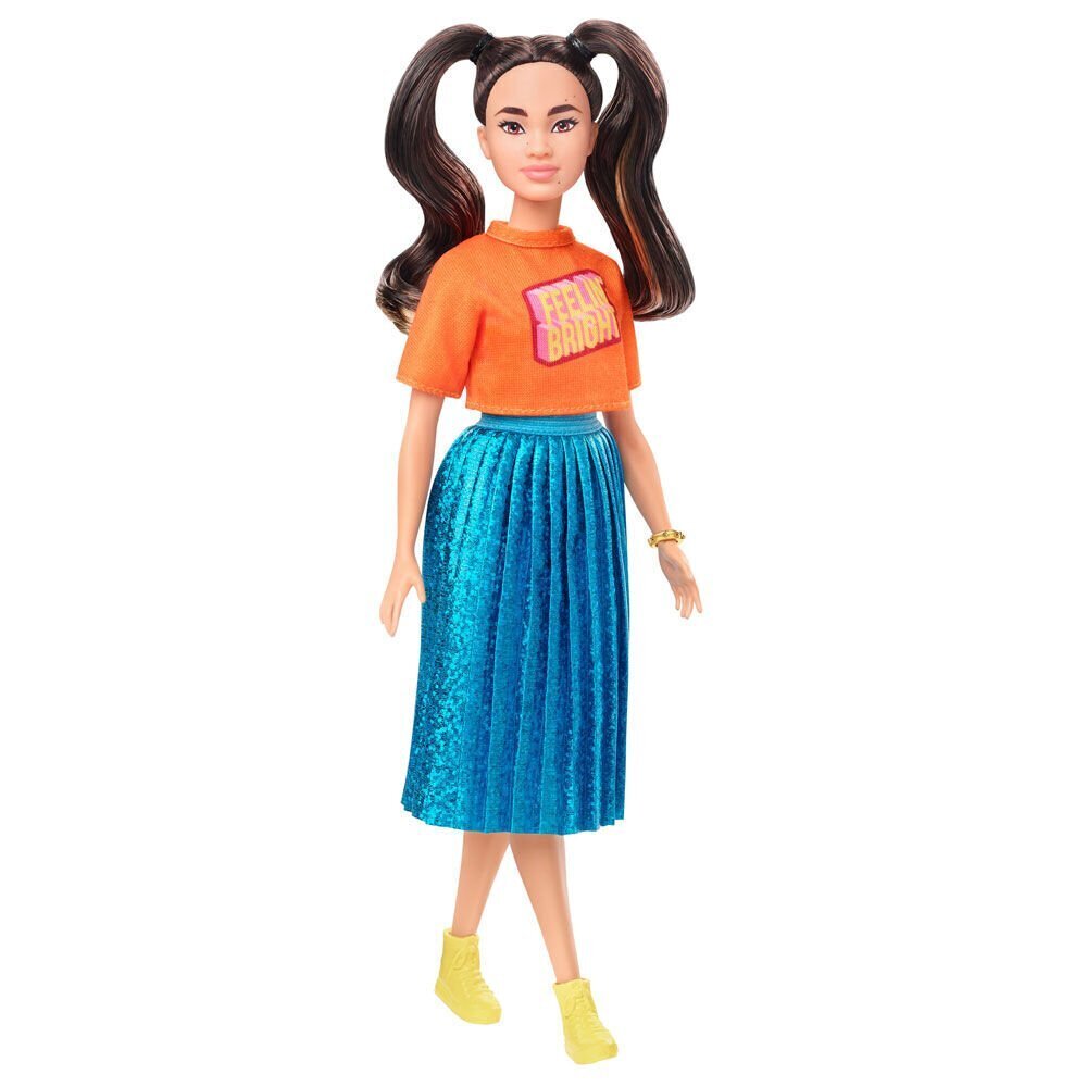 Nukk Barbie fashionista sinise seelikuga Mattel, Nr. 145 hind ja info | Tüdrukute mänguasjad | kaup24.ee