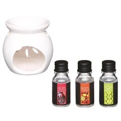 Aroomilamp+õli, 3x10ml цена и информация | Подсвечники, свечи | kaup24.ee