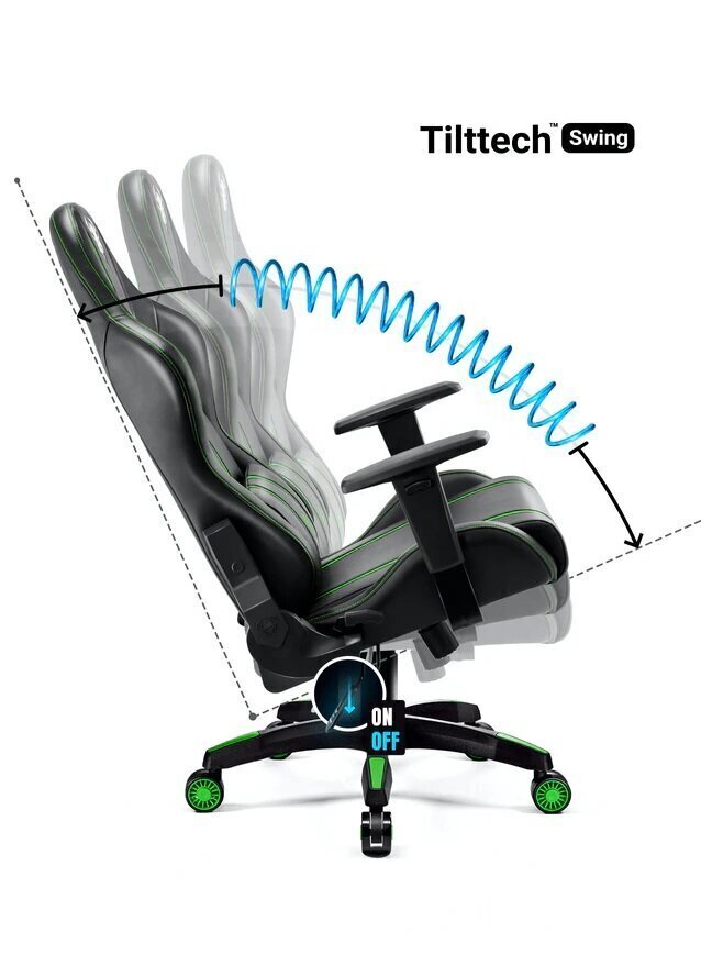 Mänguritool Diablo Chairs X-One L, must/roheline hind ja info | Kontoritoolid | kaup24.ee