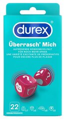 Kondoomid Durex Surprise Me, 22 tk. hind ja info | Kondoomid | kaup24.ee