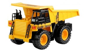 Puldiga juhitav prügiauto RoGer Dump Truck with Remote Control / Yellow hind ja info | Poiste mänguasjad | kaup24.ee