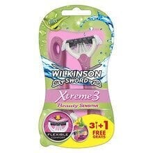 Одноразовые бритвы для женщин Wilkinson Xtreme3 Beauty Sensitive 4 шт. цена и информация | Косметика и средства для бритья | kaup24.ee
