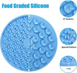 Коврик-лизунец для собак с присосками, силиконовый коврик-лизунец, корм для домашних животных, для купания, стрижки и дрессировки, арахисовое масло, синий+красный цена и информация | Дверные ручки | kaup24.ee