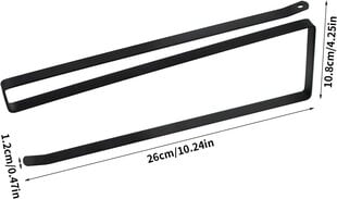 Держатель для кухонных полотенец, без сверления, держатель для рулонов бумаги, под шкафом, держатели, держатель для кухонных полотенец, для кухни, ванной (черный) цена и информация | Дверные ручки | kaup24.ee