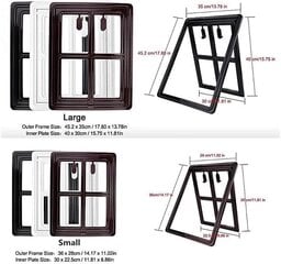 Дверца для собак, Дверца для собак, Дверца для кошек, Жалюзи, Дверца для домашних животных, Дверца для лестницы с дверцей для кошек, Дверца для кошек (Цвет: черный, Размер: 28) цена и информация | Дверные ручки | kaup24.ee