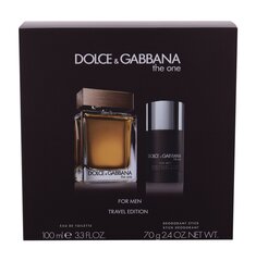 Набор Dolce & Gabbana The One для мужчин: EDT 100 мл + дезодорант, 70 мл цена и информация | Мужские духи | kaup24.ee