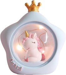 Unicorn Kids Girl Night Light, Unicorn Gift LED-öövalgusti, Roosa ja sinine Ükssarviku dekoratiivne ornament (sinine) hind ja info | Ukselingid | kaup24.ee