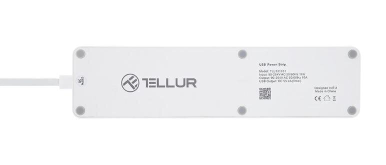 Tellur pikendusjuhe WiFi Power Strip, 1,8 m, valge цена и информация | Pikendusjuhtmed, kaablid | kaup24.ee