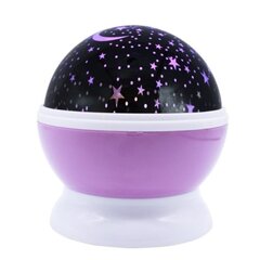 Stars Starry Sky LED-aku USB-öövalgusti projektor Luminaria Moon Uudne laualamp lastele (lilla) цена и информация | Проекторы | kaup24.ee