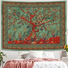 Tree of Life Bohemian Tapestry Wall Art Decor 130cm x 150cm hind ja info | Tekid | kaup24.ee