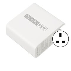 Настенное зарядное устройство WLX A6 USB C, 53 Вт, 4 USB-порта для зарядки, QC 3,0 PD, 20 Вт, быстрое настенное зарядное устройство для наушников IPhone, планшета цена и информация | Зарядные устройства | kaup24.ee