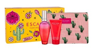 Набор Escada Flor Del Sol для женщин: EDT, 50 мл + лосьона для тела, 50 мл + косметичка цена и информация | Женские духи | kaup24.ee