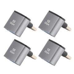 4 шт. угловой адаптер USB C к USB, 10 Гбит/с, высокая скорость, 90 градусов, USB-адаптер типа C «папа» для телефона, ноутбука цена и информация | Ноутбуки | kaup24.ee