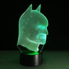 Batmani 3D lamp Magamistoa Dekoratiivne öölamp цена и информация | Настольные лампы | kaup24.ee