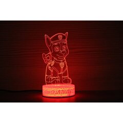 Paw Patrol lamp 3D Illusion Night Light, Fj?rrkontroll bord цена и информация | Настольные лампы | kaup24.ee