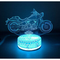 Harley Davidson mootorratta lamp öövalgusti kingitused 3D 7 värvi цена и информация | Настольные лампы | kaup24.ee