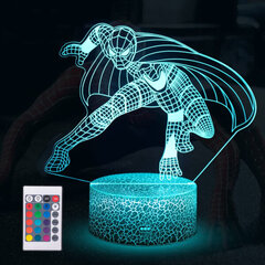 Spider Man Lamp Boys Kings 3D Illusion-lamp f?r barn, med R цена и информация | Настольные лампы | kaup24.ee