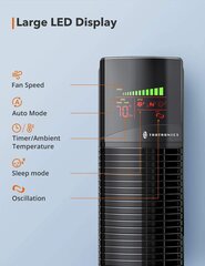 Автономный башенный вентилятор с дистанционным управлением, TaoTronics TT-TF002 цена и информация | Вентиляторы | kaup24.ee