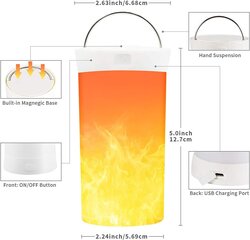 LED-leegivalgusti, kaugjuhtimispuldidega LED-leegivalgusti, USB-laetav, sädelevad LED-leegiefektiga valgustid mööbli kaunistamiseks, ruumikaunistus, jõulud, halloween, pidu hind ja info | Vannitoa sisustuselemendid ja aksessuaarid | kaup24.ee