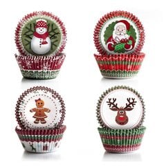 Muffinivormid jõulud, 100tk/pk цена и информация | Формы, посуда для выпечки | kaup24.ee